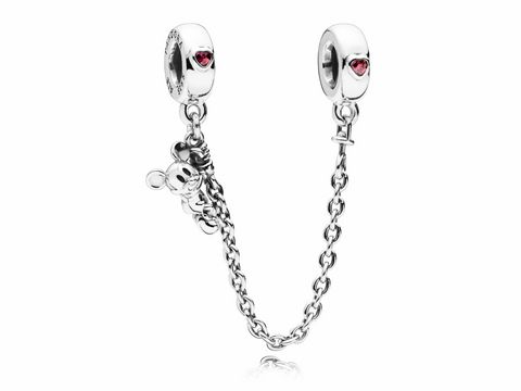 PANDORA - Disney Mickey Silber Sicherheitskette mit Zirkonia 797173CZR-05 cm