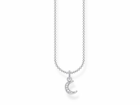 Thomas Sabo Charming Collection - KE2050-051-14-L45v - Mond - Kette mit Anhänger - 38-40-42-45 cm - Silber - Zirkonia - Klar