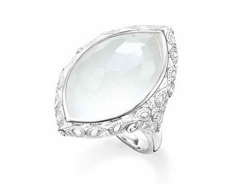 Thomas Sabo - TR2042-690-14-56 - Ring - Silber - Milky Quarz - Zirkonia - Gr. 56