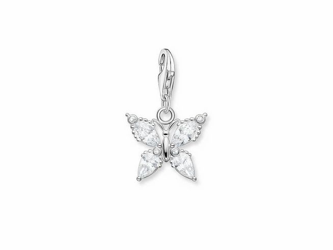 Thomas Sabo Charms-Anhänger - 1862-051-14 Schmetterling - Sterling Silber + Zirkonia weiß