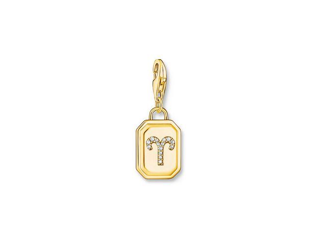 Thomas Sabo 2159-414-39 Charm-Anhänger - Sternzeichen Widder - Silber Gelbgold verg. & Zirkonia