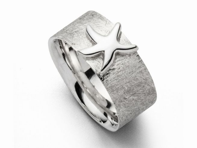 DUR Schmuck R5401.54 - Sterling Silber Ring Seestern - Gr. 54