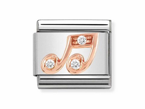 Nomination 430305 25 - Musiknote - COMPOSABLE CLASSIC SYMBOLE - Edelstahl - Roségold + Zirkonia