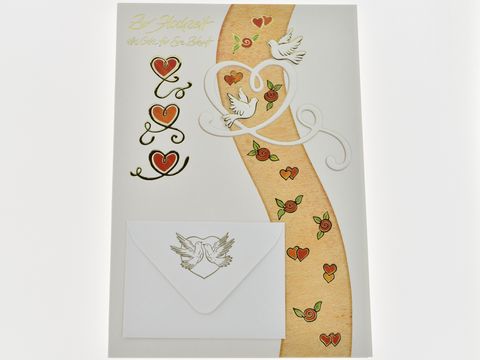 Hochzeitskarte - Zwei Täubchen