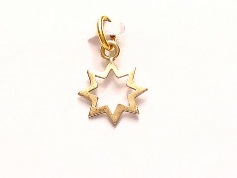 Kinderschmuck Star / Stern Anhänger mit Gold Auflage