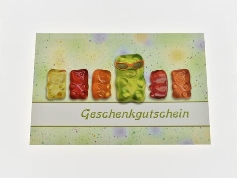 Gutscheinkarte - Bärchen, Sonnenbrille