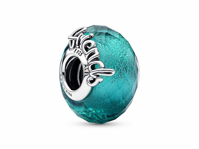 Pandora 792762C01 - Facettiertes Murano-Glas Freundschafts-Charm - Sterling Silber - Grün