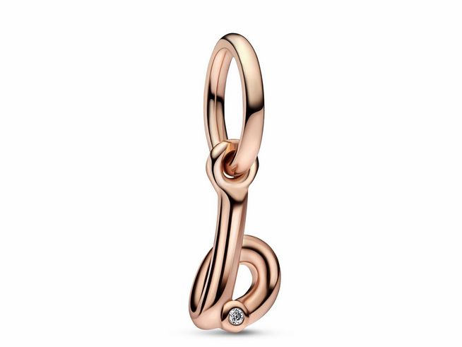 Pandora Charm 782459C01 - Buchstabe B - Roségold Vergoldung - Zirkonia