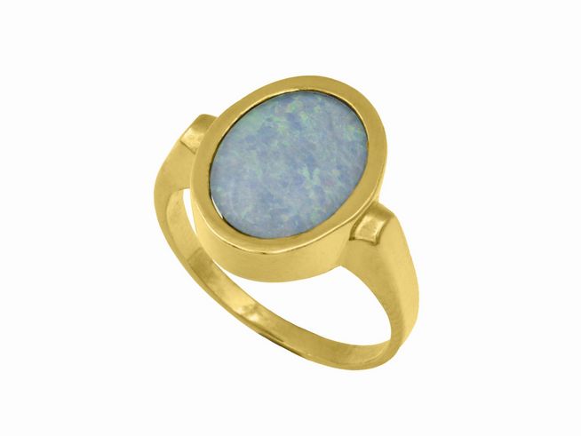 Gelbgold Ring - elegant - Gelbgold 333 - Opal-Triplette - Gr. 52