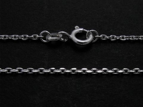 Silberkette - Anker - Sterling Silber - 44,5 cm - diamantiert - 1,5 x 1,5 mm