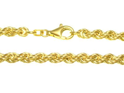 Gold Kette Gold 585 - 14 Karat Kordel Kette 51 cm Länge