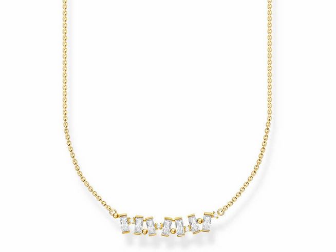 Thomas Sabo Charming Kette - KE2095-414-14-L45V - Sterling Silber - verg. Gelbgold + Zirkonia weiß 38 - 45 cm