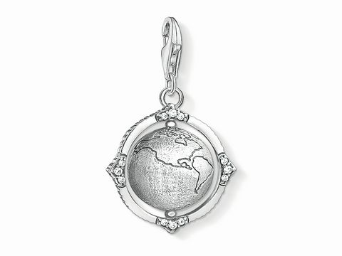 Thomas Sabo - 1676-643-14 - Charm-Anhänger - Weltkugel - weiß