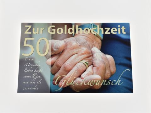 Hochzeitskarte - Hand in Hand