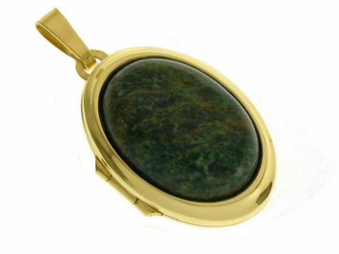 Afrika Jade Medaillon - Cabochon - Gold 750