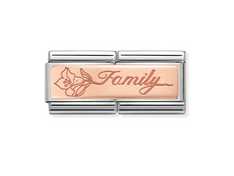 NOMINATION Classic - Roségold  430710 17 - Family mit Blume