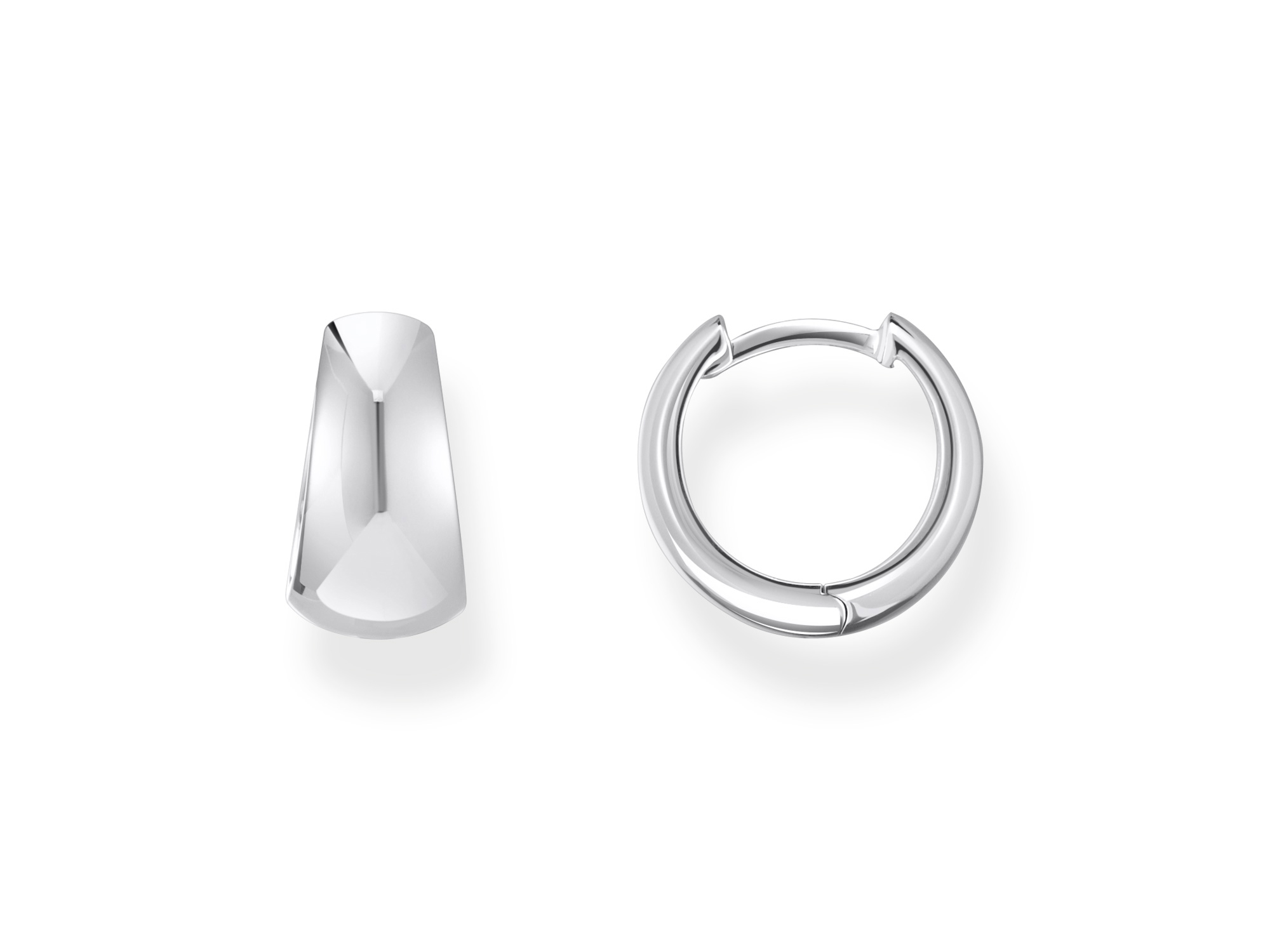 Thomas Sabo CR740-001-21 HOOP EARRINGS Creolen in Silber, elegant und modern, zeigen ein schlichtes Design mit einem offenen Kreisdurchmesser und einer glatten Oberfläche.