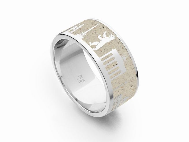 DUR Ring Berliner Mauer Sand - R5425.58 - Sterling Silber - Gr. 58