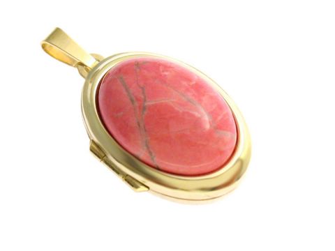 Howlith Cabochon - Gold 333 Medaillon