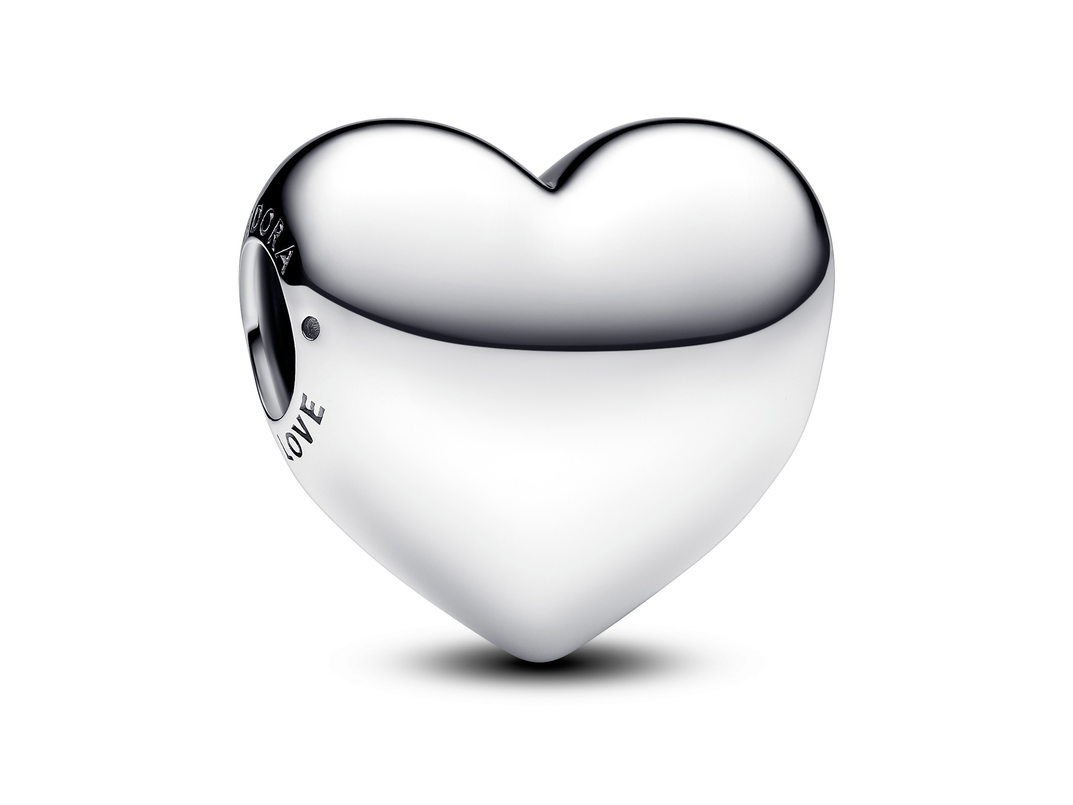 Pandora 793440C00 XXL Herz gewölbt - Be Love - 1,5 cm - Sterling Silber - inkl. Gravur - EINSEITIG