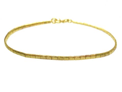 Kästchen Muster Armband Gold 333 - 19 cm 2,6 x 1,2 mm