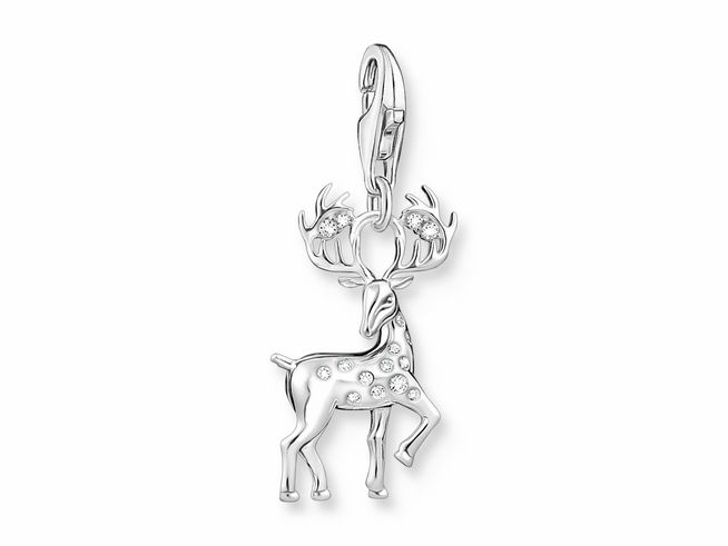 Thomas Sabo 1910-051-14 - Charm-Anhänger - Sterling Silber + Zirkonia - Elch