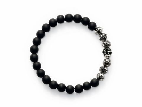 Thomas Sabo Armband ca. 19 cm - A1099-159-11-L - Silber + Obsidian + Zirkonia