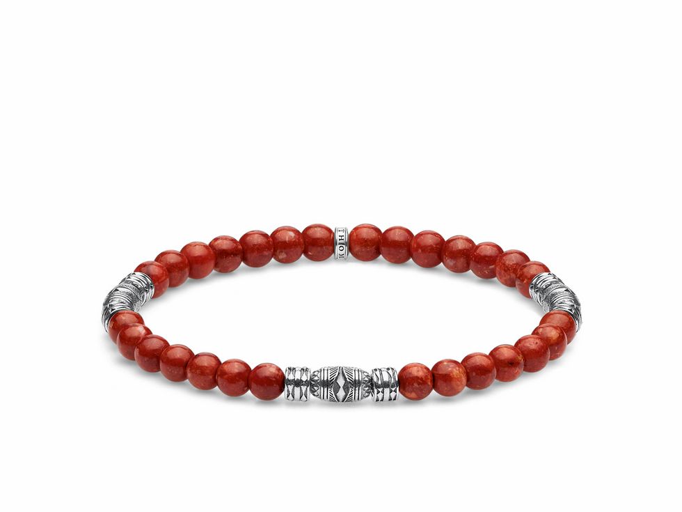 Thomas Sabo Armband 19 cm - A1927-062-10-L19 - Sterling Silber - rekonstruierte Koralle - rot