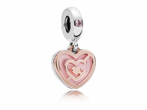 PANDORA 787801NBP - Path to Love - Charm - Rosé - Crystals - Herz