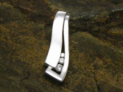 Anhänger MODERN 925 Sterling Silber elegant Zirkonia