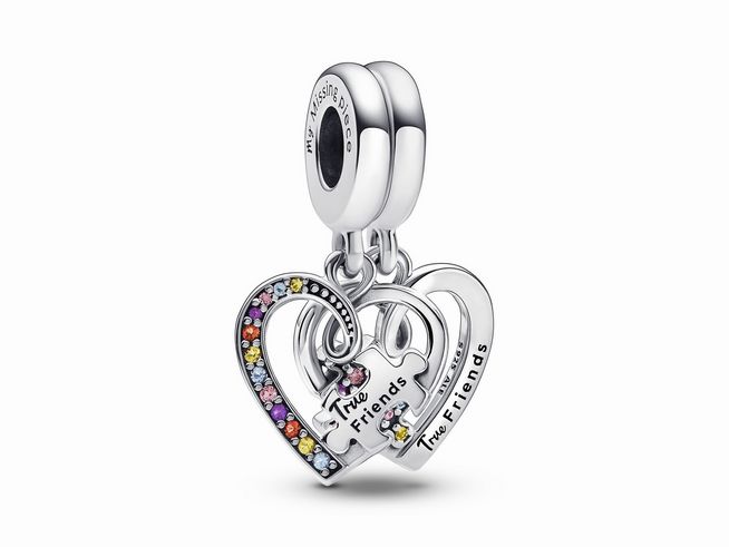 Pandora - Puzzleteile Herzen - teilbarer Freundschafts- Charm-Anhänger - 792239C01 - Sterling Silber