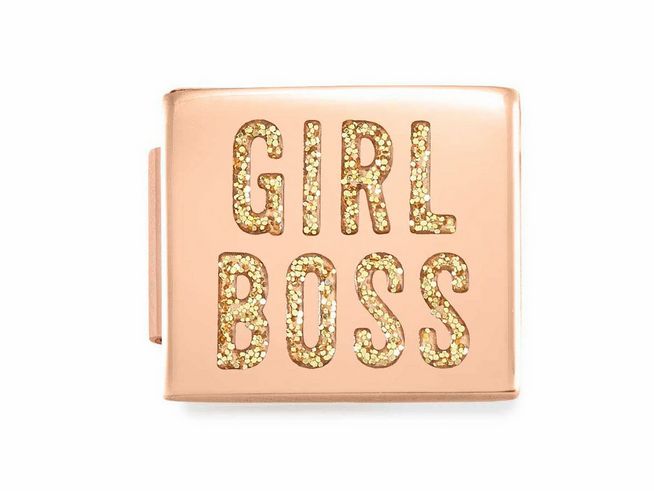 Nomination Classic GLAM Link Edelstahl mit Emaille Roségold - 230203 02 - GIRL BOSS