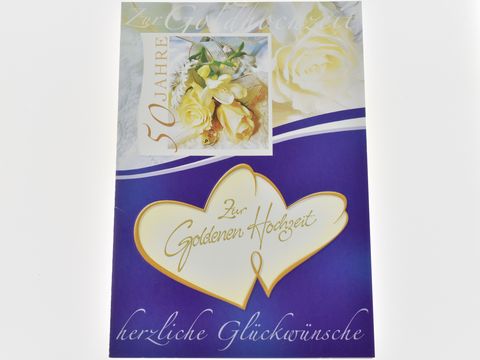 Hochzeitskarte - Herzen und Blumen