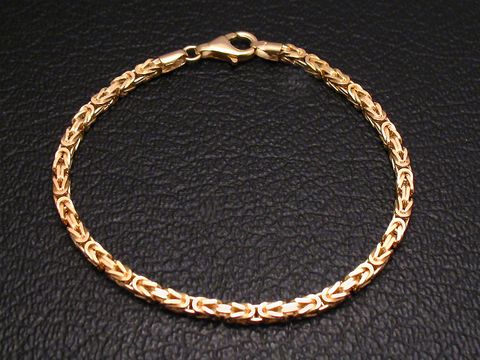 Gold Armband 19 cm - KÖNIGSKETTE - Gold 585