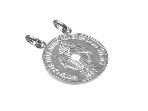 Partneranhänger RUND -925 Sterling Silber Anhänger