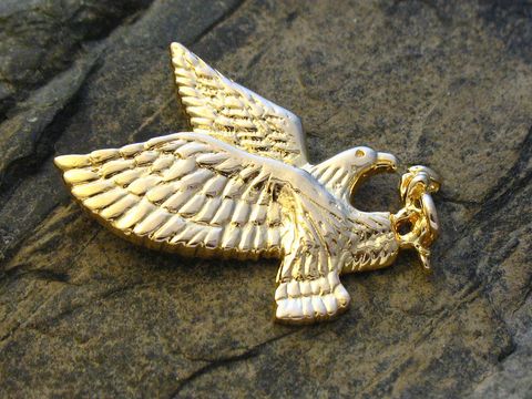 Gold Anhänger - Adler mit Schlange - Gold 333