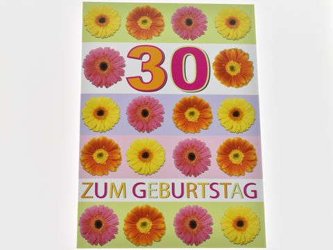 Geburtstagskarte - Bunte Gerbera