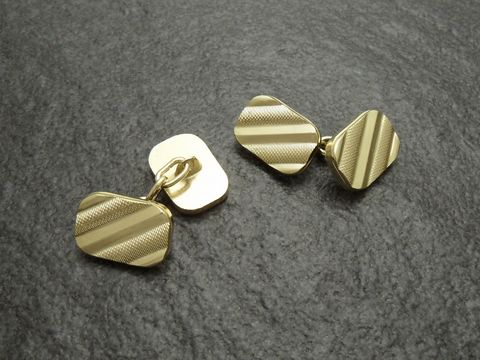 Manschettenknöpfe Kettchen - goldfarben - Design - cufflinks