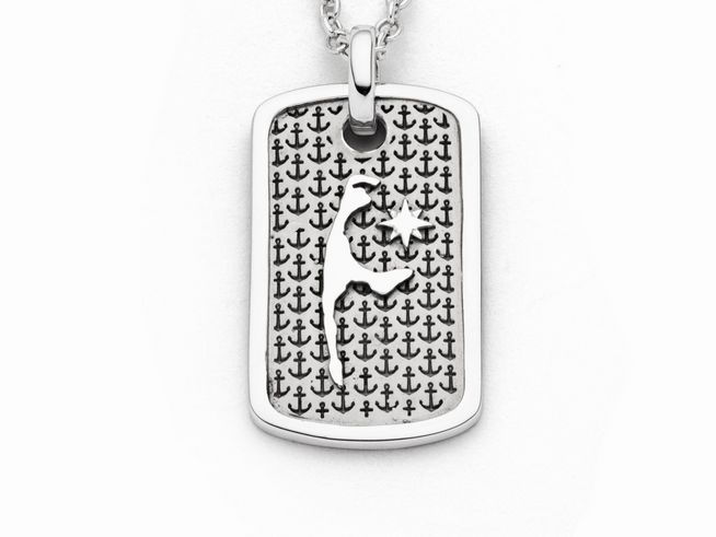 DUR Dogtag P4561 - Sterling Silber Anhänger Sylt - rhodiniert