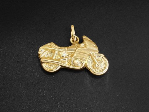 Gold Anhänger - Motorrad - sportlich - 333 Gold