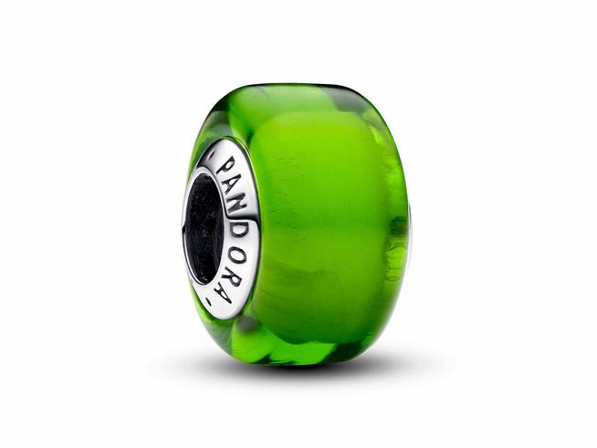 Pandora 793106C00 - Grünes Murano-Glas Mini-Charm - Sterling Silber - Green