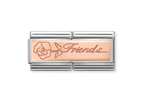 NOMINATION Classic - Roségold  430710 16 - Friends mit Blume