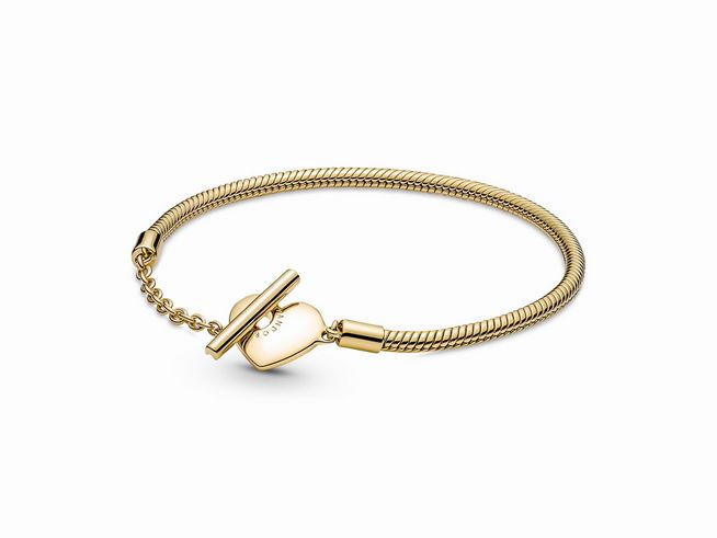 Pandora T-Verschluss Snake Chain Armband - 569285C00-16 - Gelbgold vergoldet - 16 cm