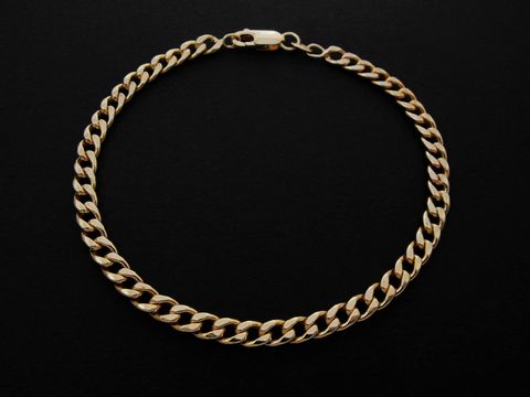 Armband Panzer - 4,3 x 2,1 mm - Gold 585 - 20 cm