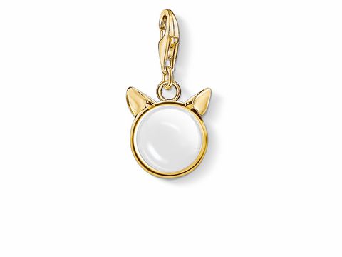 Thomas Sabo 1841-413-14 Silber Gelbgold Charm-Anhänger - mystische Katze