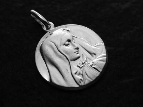 Anhänger heilige Madonna Sterling Silber - 19 mm Maria