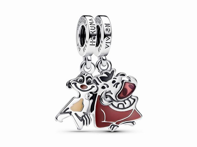 Pandora Disney 793357C01 Der König der Löwen - Timon & Pumbaa Teilbarer Charm - Silber - Emaille