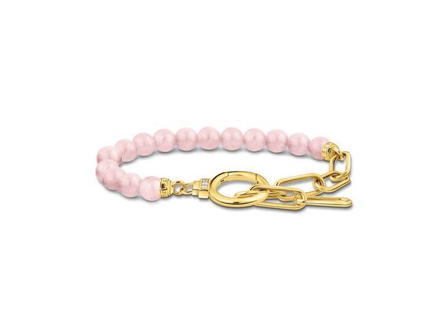 Thomas Sabo A2134-414-9-L19v Armband - Carrier mit Gliedern - Silber Gelbgold verg. & Zirkonia - Rosa-Pink - 16 bis 19 cm