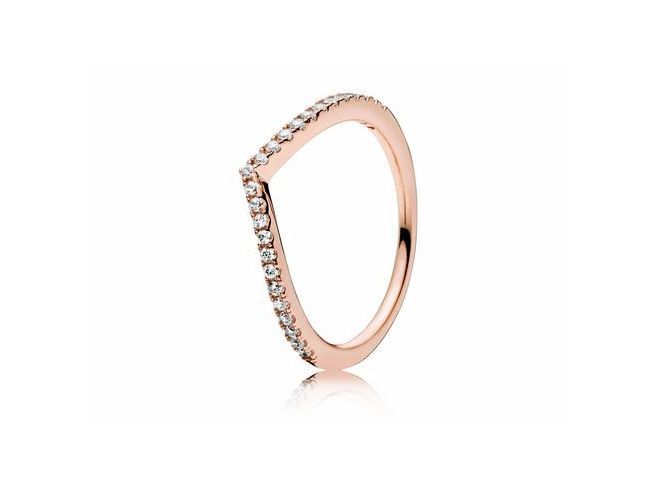 Pandora 186316CZ-64 - Funkelnder Wishbone Ring - Roségold Vergoldung - Zirkonia - Gr. 64