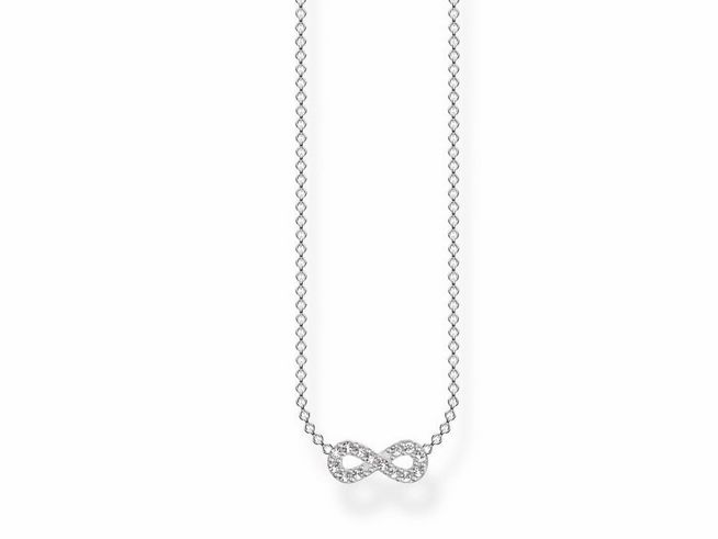 Thomas Sabo Kette - KE2124-051-14-L45V - Sterling Silber - Zirkonia - weiß - 40 - 45 cm